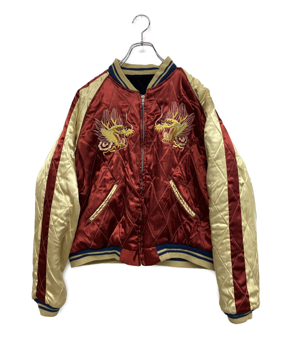 トウヨウエンタープライズ スカジャン TT10496 ベロア ネイビー レッド      メンズ SIZE XL  東洋エンタープライズ