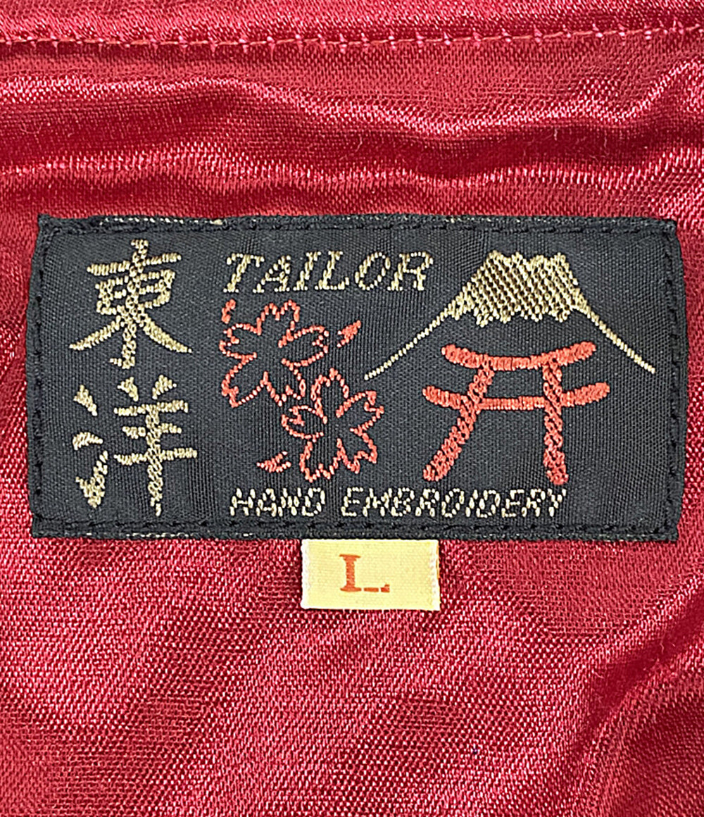TT10235 別珍般若心経ジャケット      メンズ SIZE L  東洋エンタ-プライズ