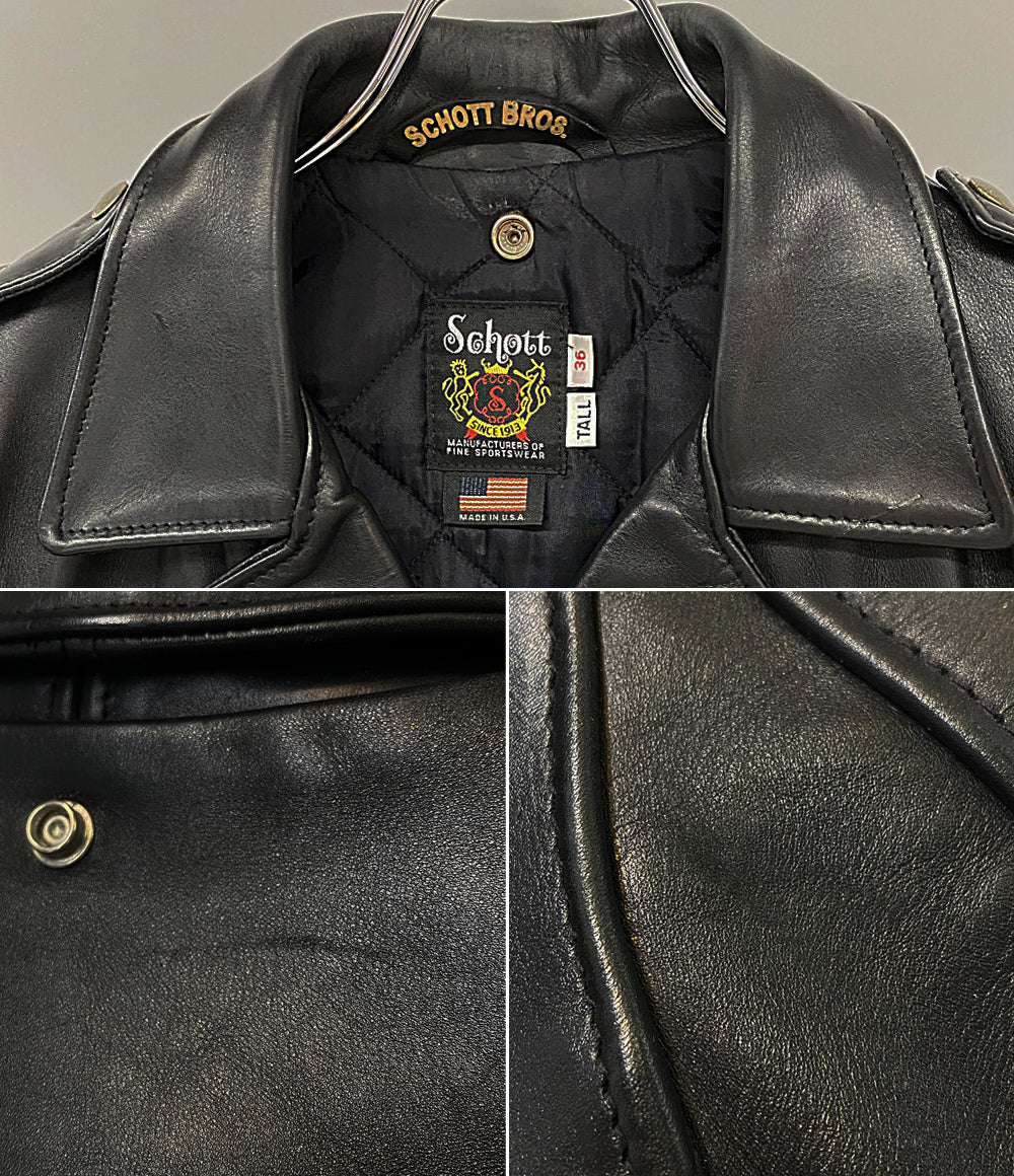 ショット ライダースジャケット ダブルライダ-ス 7164 ブラック メンズ