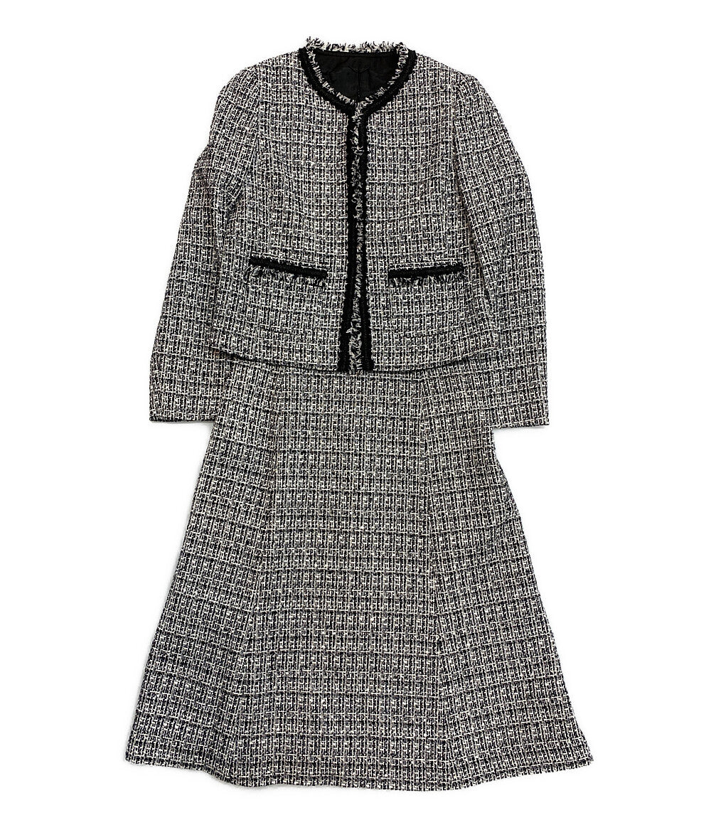 アナイ 美品 ワンピースセットアップ フリンジツイード 102321-10-070-98-360 レディース SIZE 36 ANAYI