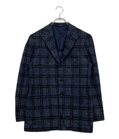 ビームスエフ ジャケット ウィンドウペン ブルー メンズ SIZE 44 BEAMS F