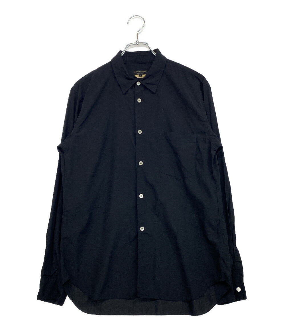 コムデギャルソン オム プリュス ポリ縮 長袖 シャツ ブラック M コムデギャルソンオムプリュス 長袖シャツ 2024SS ポリ縮シャツ BLK