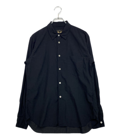 コムデギャルソンオムプリュス 長袖シャツ 2024SS ポリ縮シャツ BLK メンズ SIZE S COMME des GARCONS HOMME PLUS