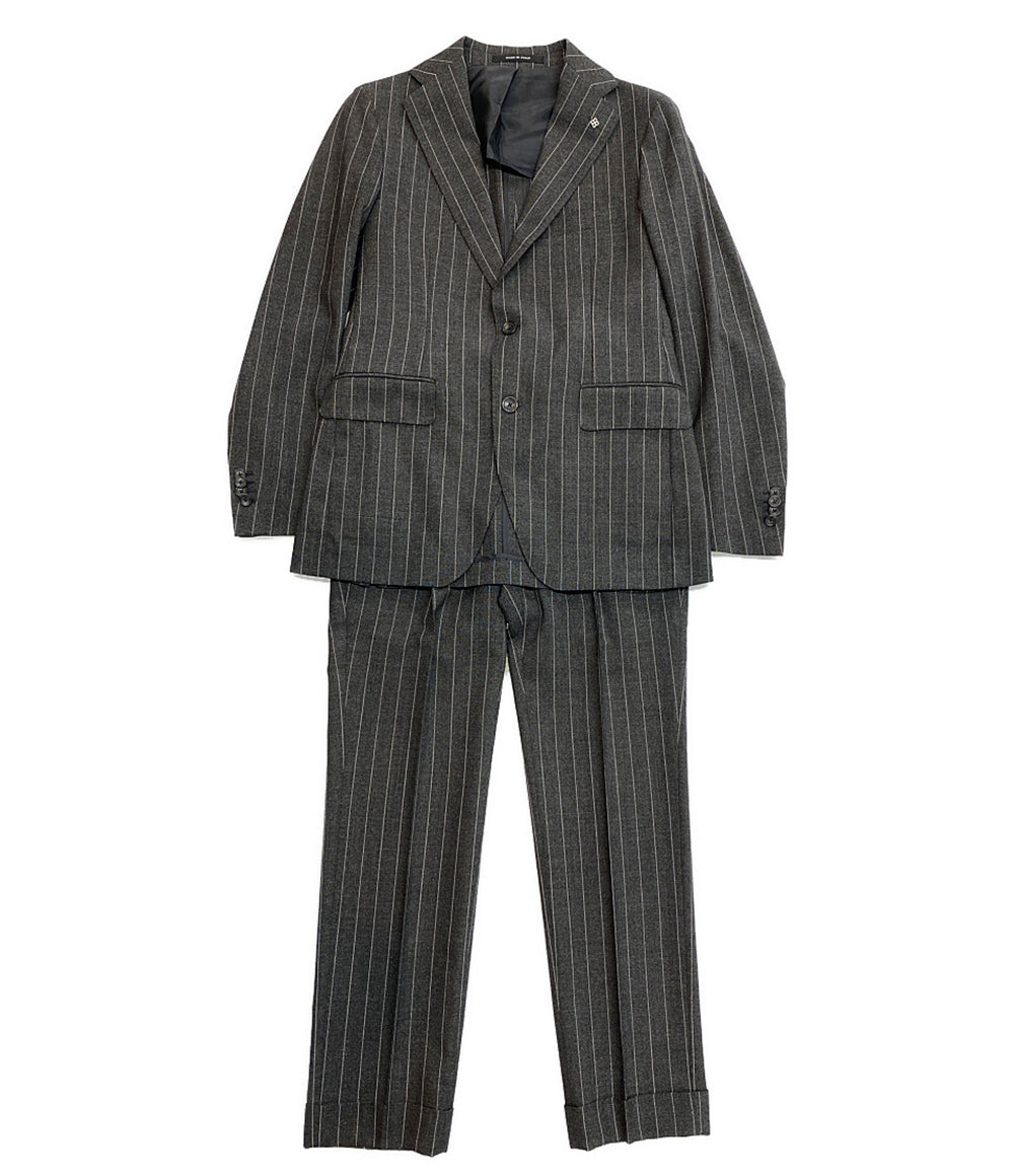 タリアトーレ 美品 スーツ グレー ストライプ 2SBM22BOS メンズ SIZE 44/7R TAGLIATORE