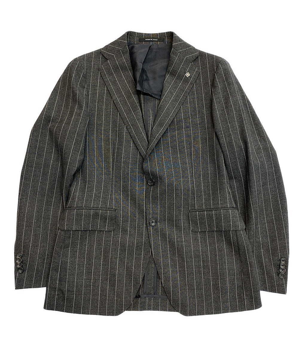 タリアトーレ 美品 スーツ グレー ストライプ 2SBM22BOS メンズ SIZE 44/7R TAGLIATORE