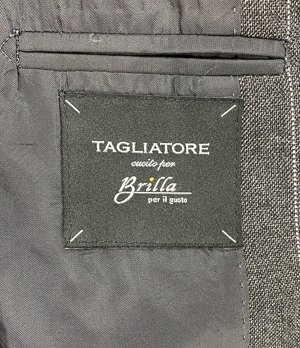 タリアトーレ 美品 スーツ グレー ストライプ 2SBM22BOS メンズ SIZE 44/7R TAGLIATORE