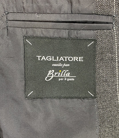 タリアトーレ 美品 スーツ グレー ストライプ 2SBM22BOS メンズ SIZE 44/7R TAGLIATORE