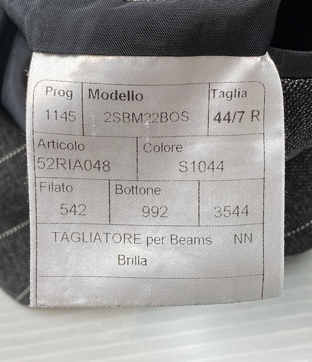 タリアトーレ 美品 スーツ グレー ストライプ 2SBM22BOS メンズ SIZE 44/7R TAGLIATORE