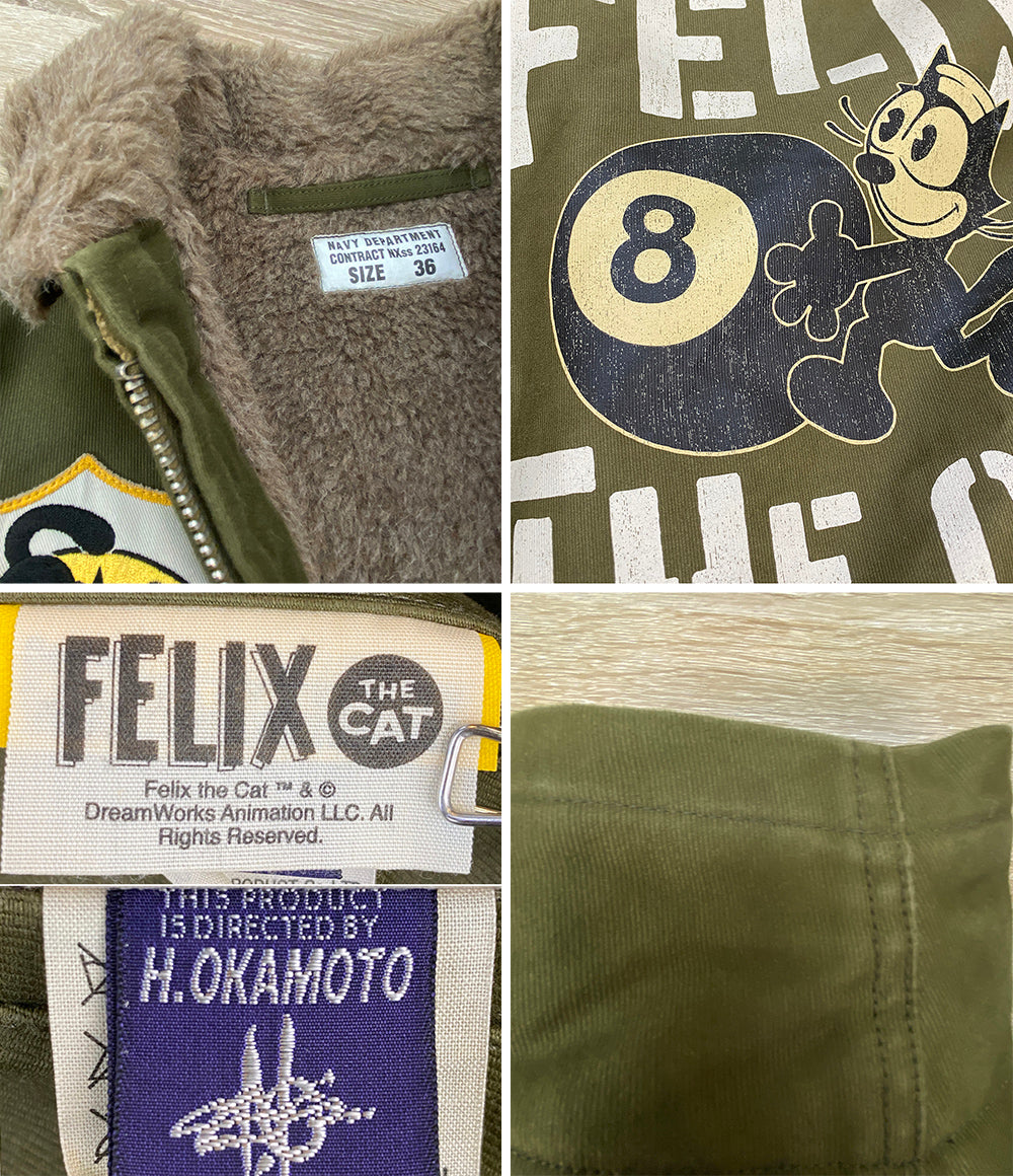 TOYS McCOY ジャケット N-1 FELIX THE CAT カーキ メンズ SIZE 36 TOYS McCOY