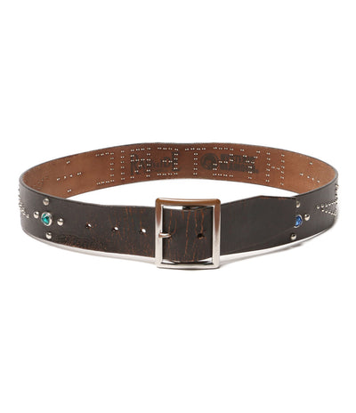 ヒステリックグラマー ベルト レザー RAWHIDE ブラック スタッズ レディース SIZE 33 HYSTERIC GLAMOUR