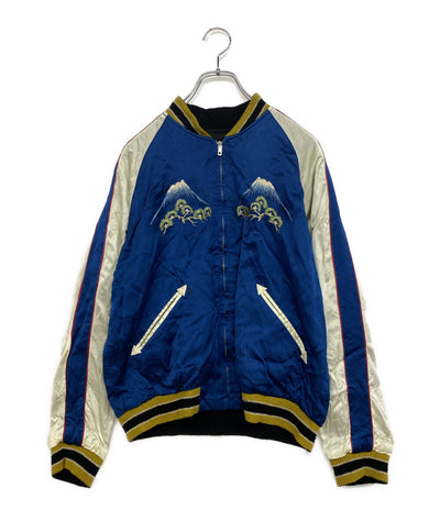 トウヨウエンタープライズ スカジャン TT15297 ブルー 刺繍 富士山 メンズ SIZE 中 東洋エンタープライズ