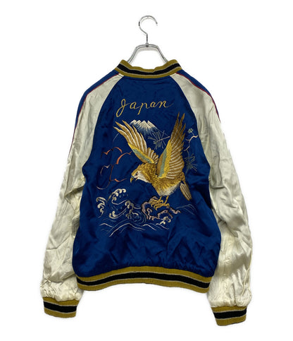 トウヨウエンタープライズ スカジャン TT15297 ブルー 刺繍 富士山 メンズ SIZE 中 東洋エンタープライズ