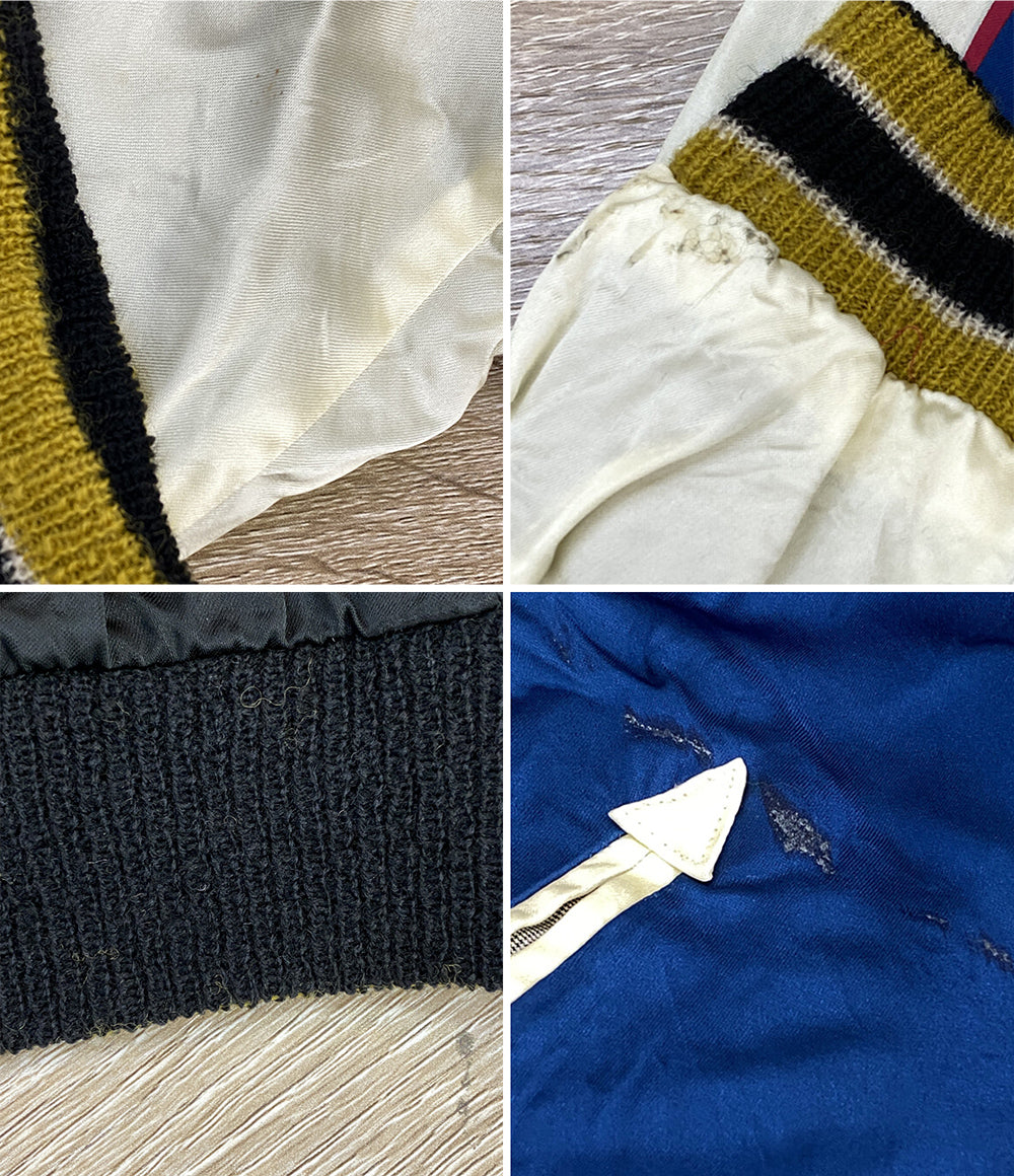 トウヨウエンタープライズ スカジャン TT15297 ブルー 刺繍 富士山 メンズ SIZE 中 東洋エンタープライズ