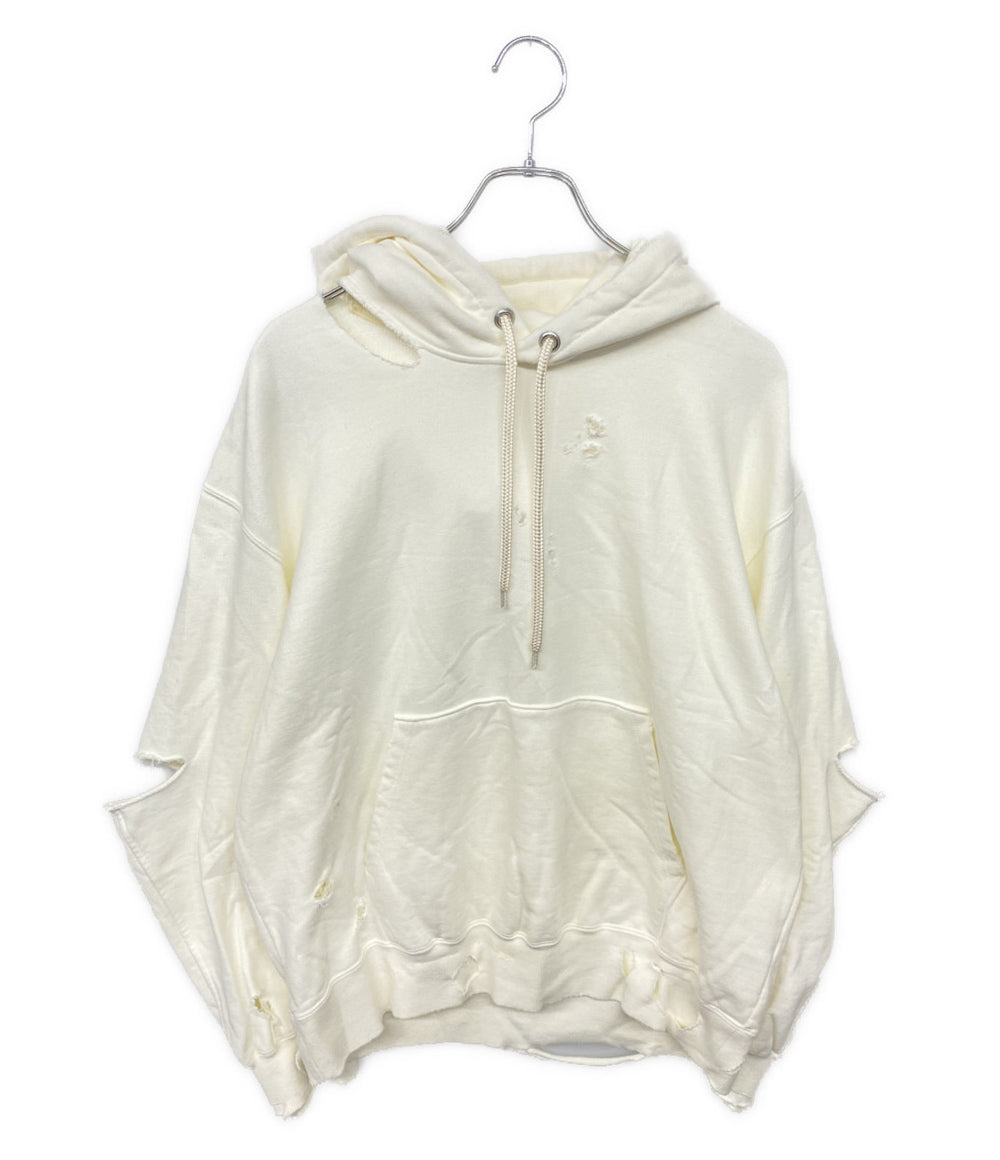 美品 VICTIM ビッグシルエットダメージプルオーバーパーカー VTM-23-CS-102 メンズ SIZE M ヴィクティム