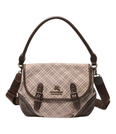 バーバリーブルーレーベル ショルダーバッグ ピンク×ブラウン ZAE74-001-14 レディース BURBERRY BLUE LABEL