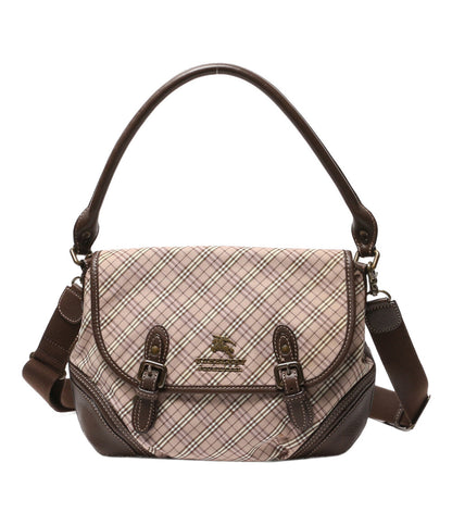 バーバリーブルーレーベル ショルダーバッグ ピンク×ブラウン ZAE74-001-14 レディース BURBERRY BLUE LABEL