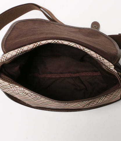 バーバリーブルーレーベル ショルダーバッグ ピンク×ブラウン ZAE74-001-14 レディース BURBERRY BLUE LABEL