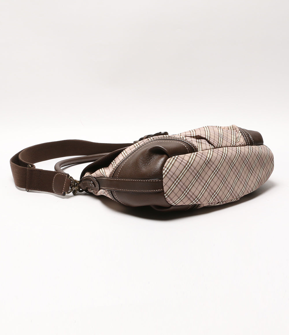 バーバリーブルーレーベル ショルダーバッグ ピンク×ブラウン ZAE74-001-14 レディース BURBERRY BLUE LABEL