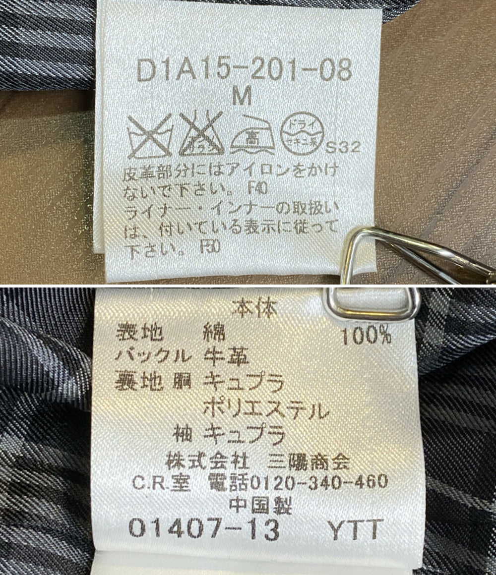 バーバリーブラックレーベル トレンチコート グレー D1A15-201-08 メンズ SIZE M BURBERRY BLACK LABEL