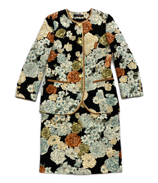 LEONARD セットアップ ジャケットスカート 花柄 レディース SIZE 9AR レオナール