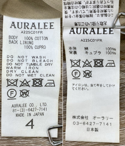 オーラリー ステンカラーコート メンズ SIZE 4 AURALEE