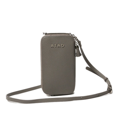 美品 アタオ ポシェット アミュレット・ケリー ストーングレー レディース ATAO