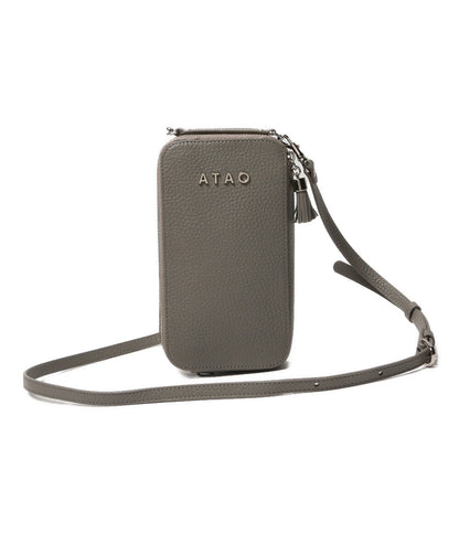 美品 アタオ ポシェット アミュレット・ケリー ストーングレー レディース ATAO