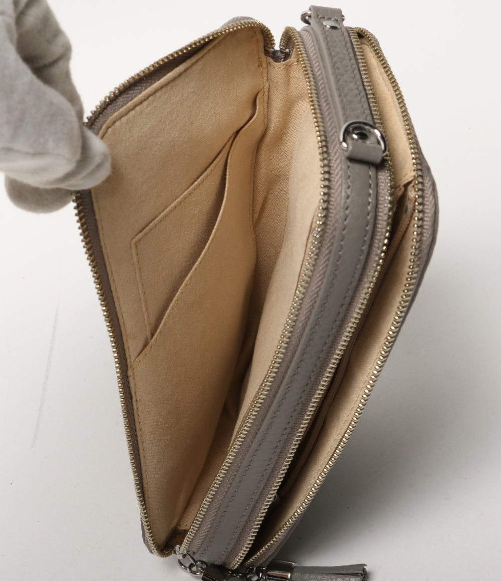 美品 アタオ ポシェット アミュレット・ケリー ストーングレー レディース ATAO