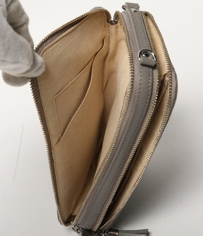 美品 アタオ ポシェット アミュレット・ケリー ストーングレー レディース ATAO