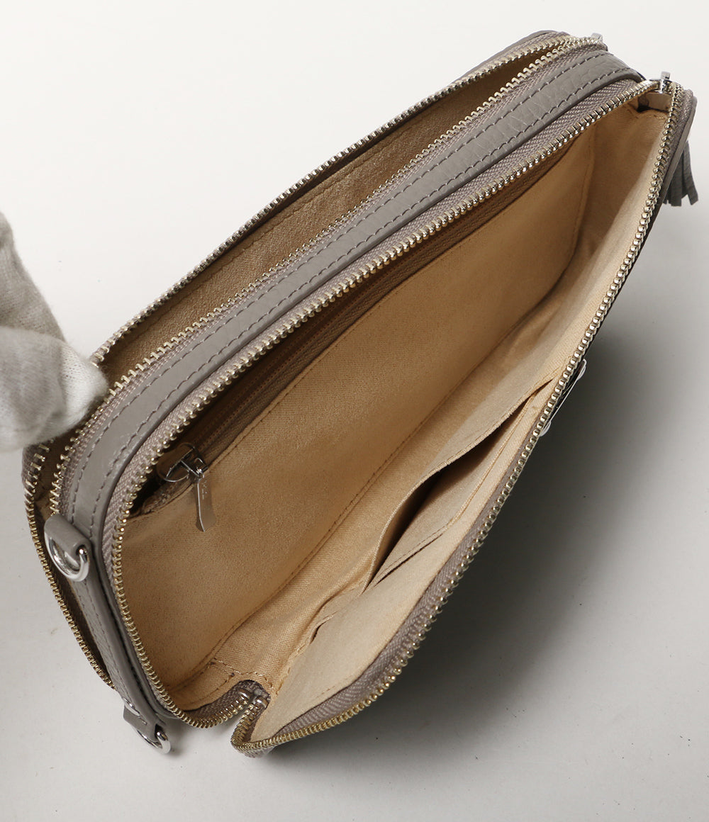 美品 アタオ ポシェット アミュレット・ケリー ストーングレー レディース ATAO