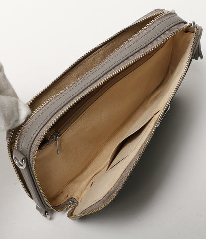 美品 アタオ ポシェット アミュレット・ケリー ストーングレー レディース ATAO