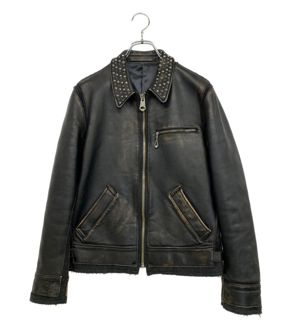 ミハラヤスヒロ ジャケット スタッズ 41011273 馬革 メンズ SIZE 46 MIHARA YASUHIRO