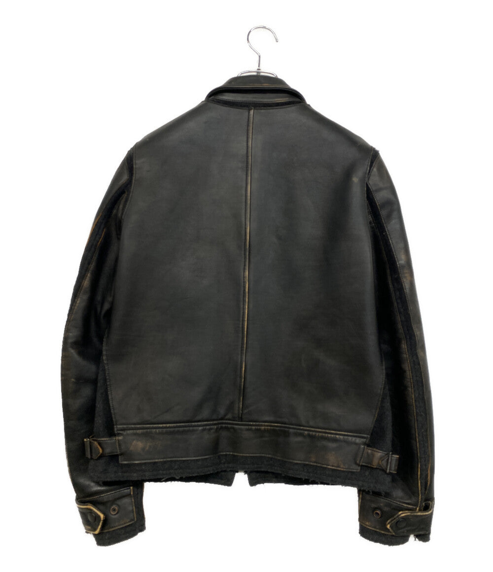 ミハラヤスヒロ ジャケット スタッズ 41011273 馬革 メンズ SIZE 46 MIHARA YASUHIRO