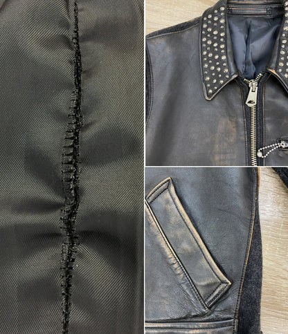 ミハラヤスヒロ ジャケット スタッズ 41011273 馬革 メンズ SIZE 46 MIHARA YASUHIRO