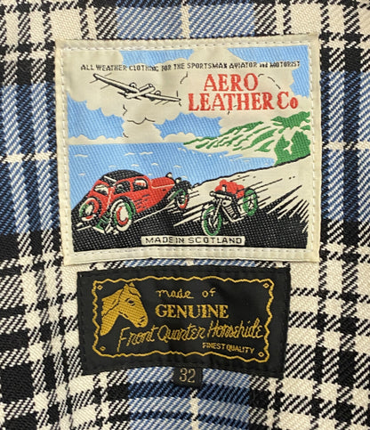 エアロレザー ライダースジャケット シングル メンズ SIZE 32 AERO LEATHER