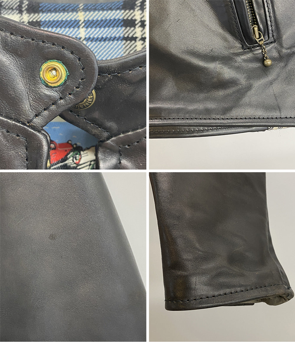 エアロレザー ライダースジャケット シングル メンズ SIZE 32 AERO LEATHER