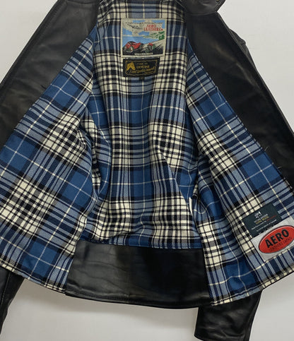 エアロレザー ライダースジャケット シングル メンズ SIZE 32 AERO LEATHER