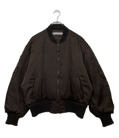 アクネステュディオス ボンバージャケット 中綿ブルゾン ブラウン フルジップ レディース SIZE 34 Acne studios
