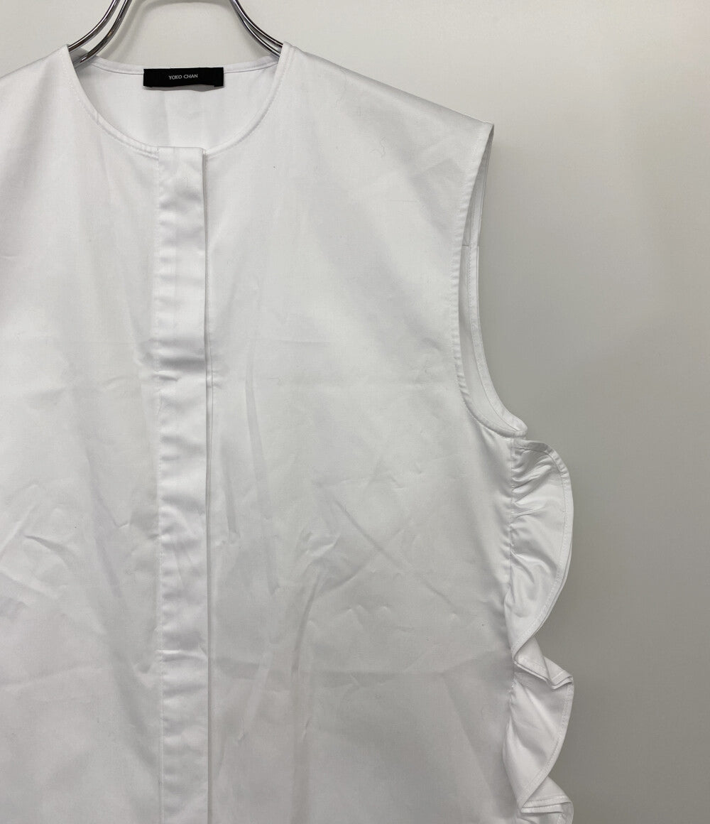 ヨーコチャン ノースリーブサイドラッフルブラウス YCB-225-472 レディース SIZE F YOKO CHAN