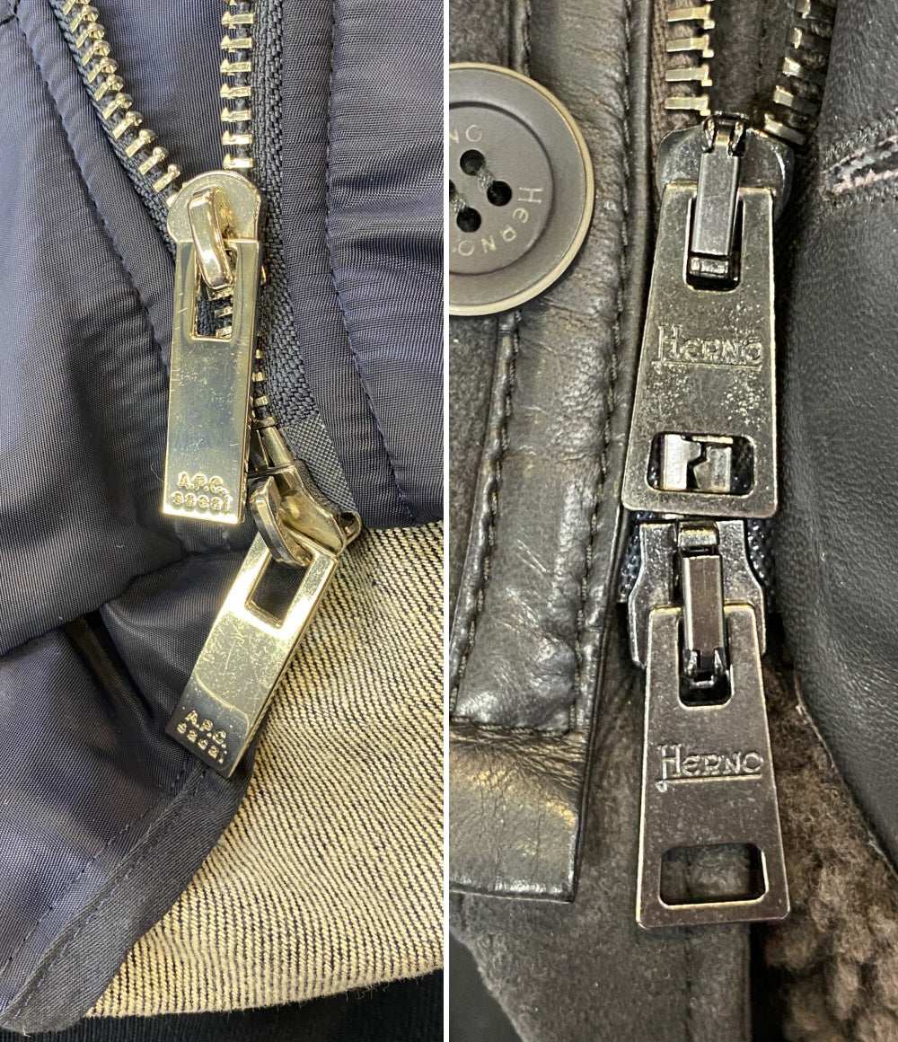 ヘルノ フード付きブラウンシアリングコート PL0092U-18096-8990 メンズ SIZE 46 HERNO