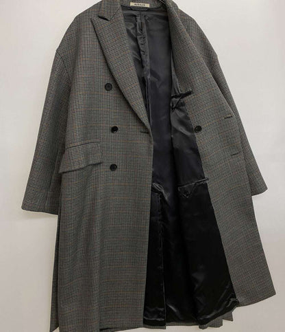 オーラリー 美品 ダブルフェイスチェックダブルブレストコート A8AC03BN メンズ SIZE 1 AURALEE