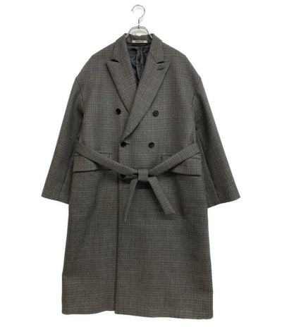 オーラリー 美品 ダブルフェイスチェックダブルブレストコート A8AC03BN メンズ SIZE 1 AURALEE