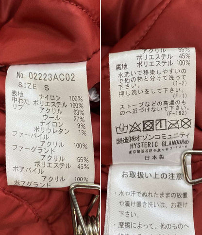 ヒステリックグラマー 中綿ブルゾン フードファー ワッペン メンズ SIZE S HYSTERIC GLAMOUR