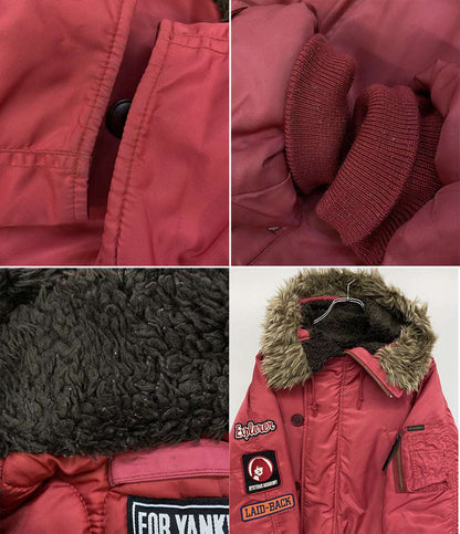 ヒステリックグラマー 中綿ブルゾン フードファー ワッペン メンズ SIZE S HYSTERIC GLAMOUR