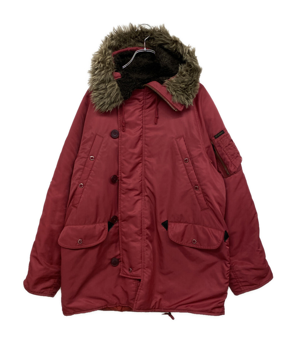 ヒステリックグラマー 中綿ブルゾン フードファー ワッペン メンズ SIZE S HYSTERIC GLAMOUR