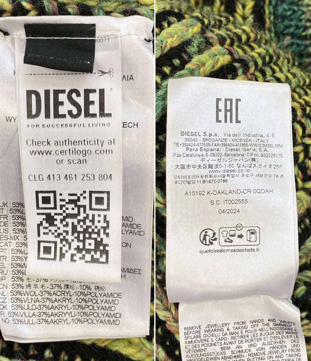 ディーゼル 長袖カーディガン Vネック K-OAKLAND-CR メンズ SIZE L DIESEL