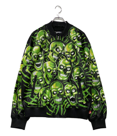 シュプリーム 美品 レザー スカルジャケット skull JACKET 18ss メンズ SIZE M Supreme
