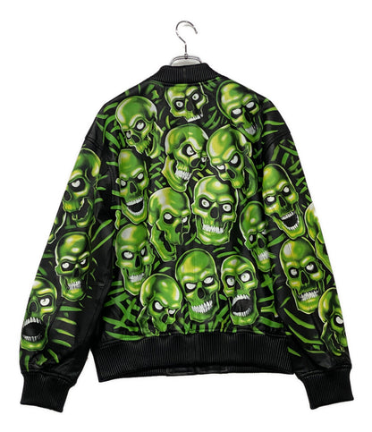 美品 Supreme レザー スカルジャケット skull JACKET 18ss メンズ SIZE M シュプリーム