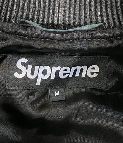 美品 Supreme レザー スカルジャケット skull JACKET 18ss メンズ SIZE M シュプリーム