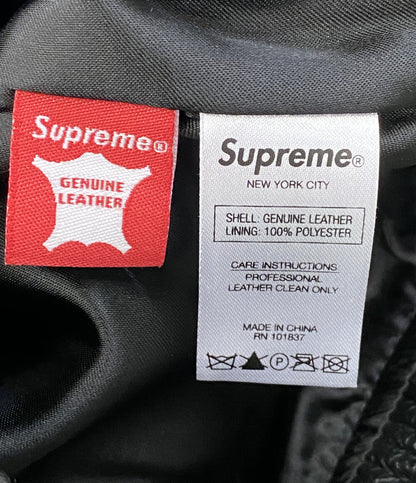 美品 Supreme レザー スカルジャケット skull JACKET 18ss メンズ SIZE M シュプリーム